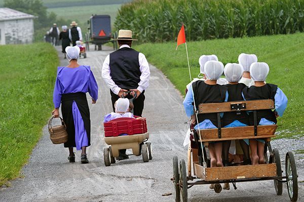 Amish Head to Church
