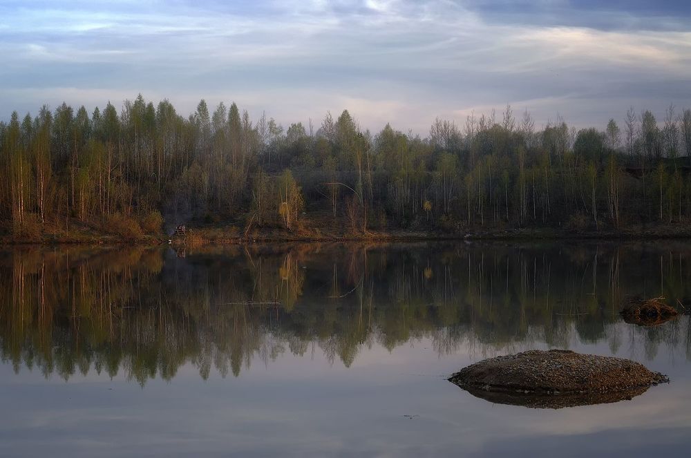 Вечером на карьере