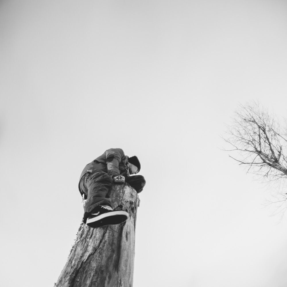 Black and white