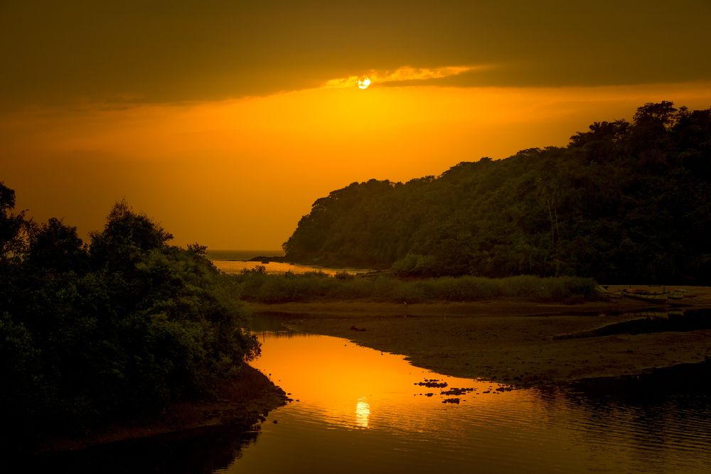 Агонда, закат. (Agonda Beach, South Goa).