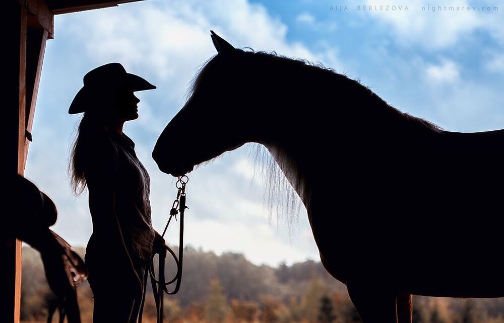 Flocke with her owner Daria Tretyakova
