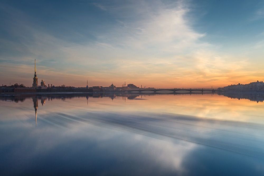 Петропавловская крепость, вид на Троицкий мост