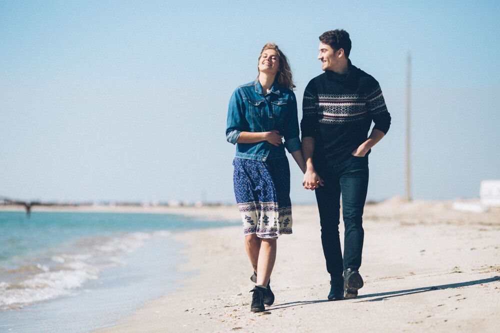 on the beach