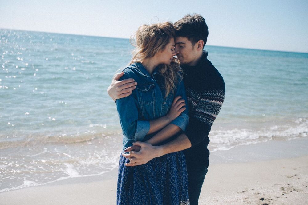 on the beach