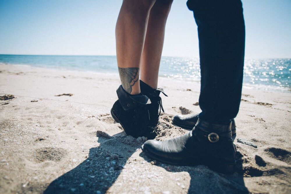 on the beach