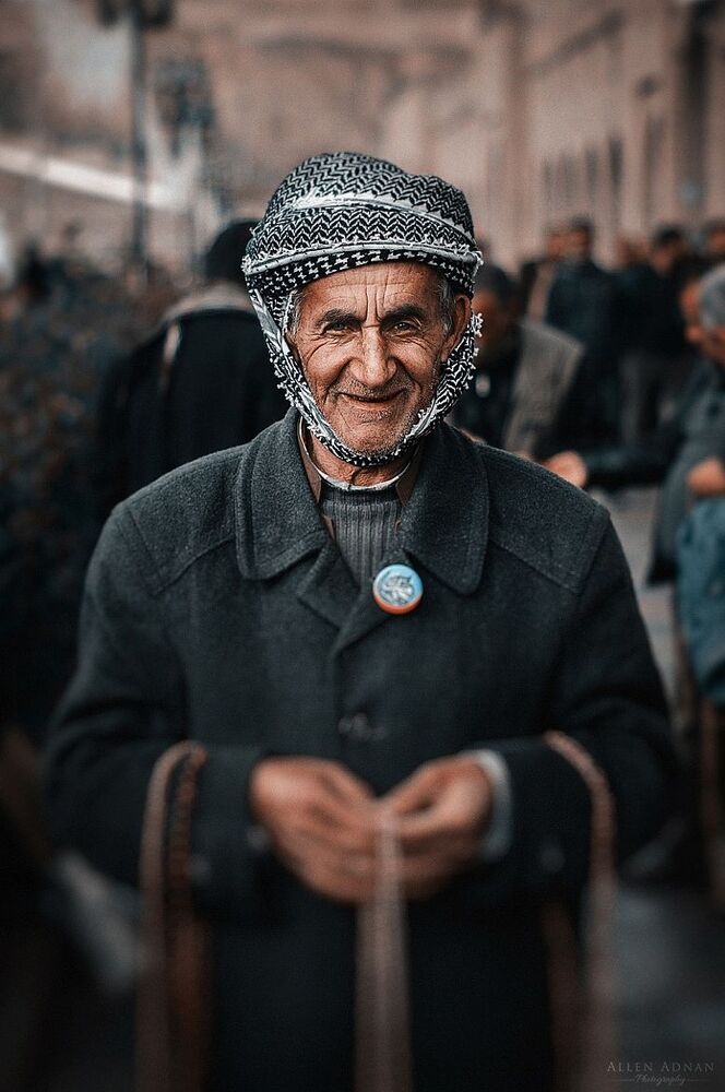 Smiling Elder in town