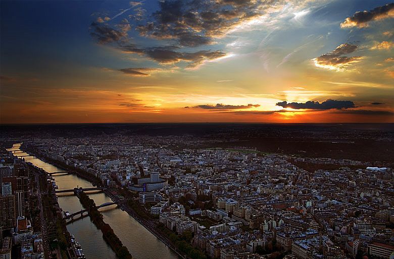 Sunset over Paris