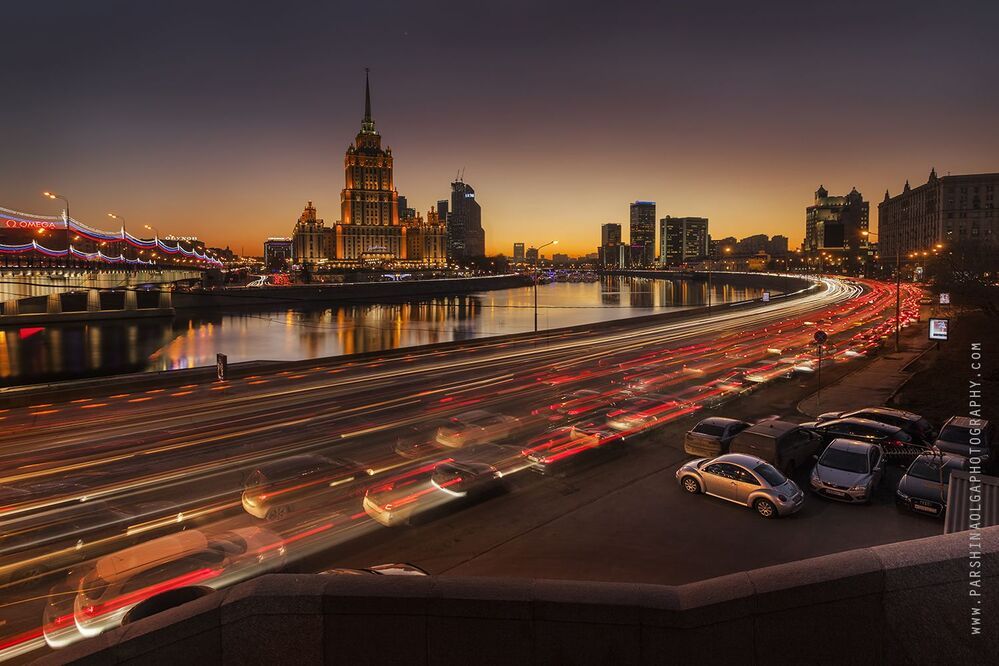 На закате