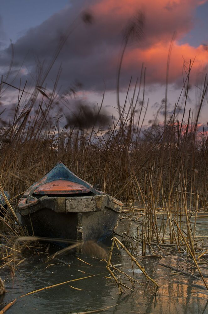 Frozen boat