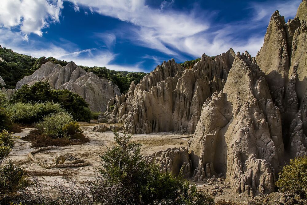 Sand pyramids of Zakynthos Island Greece