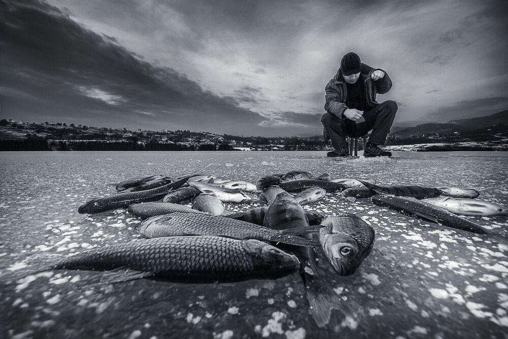 Ice fishing Bulgaria