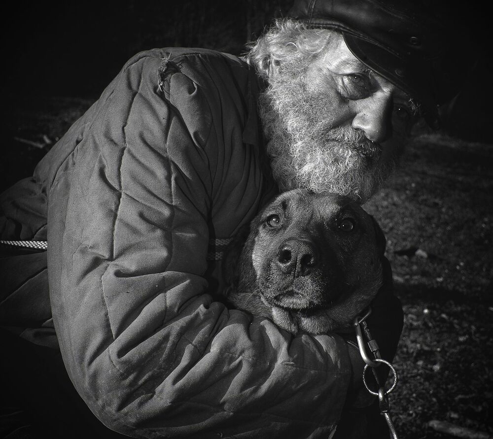 Man with dog
