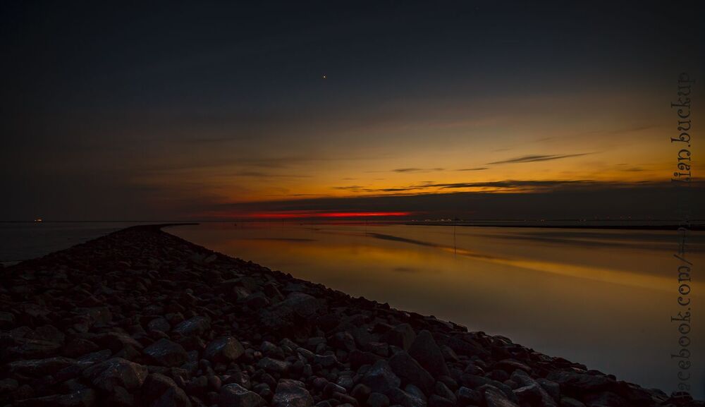 Sonnenuntergang in Meldorfer Bucht