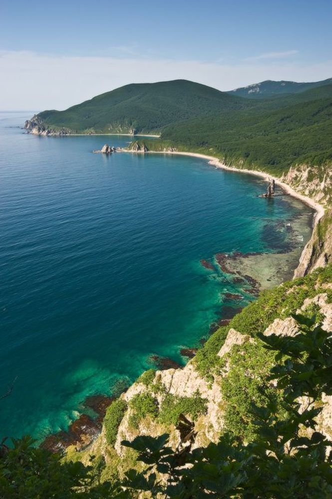 Пейзажи залива Владимира. Японское море