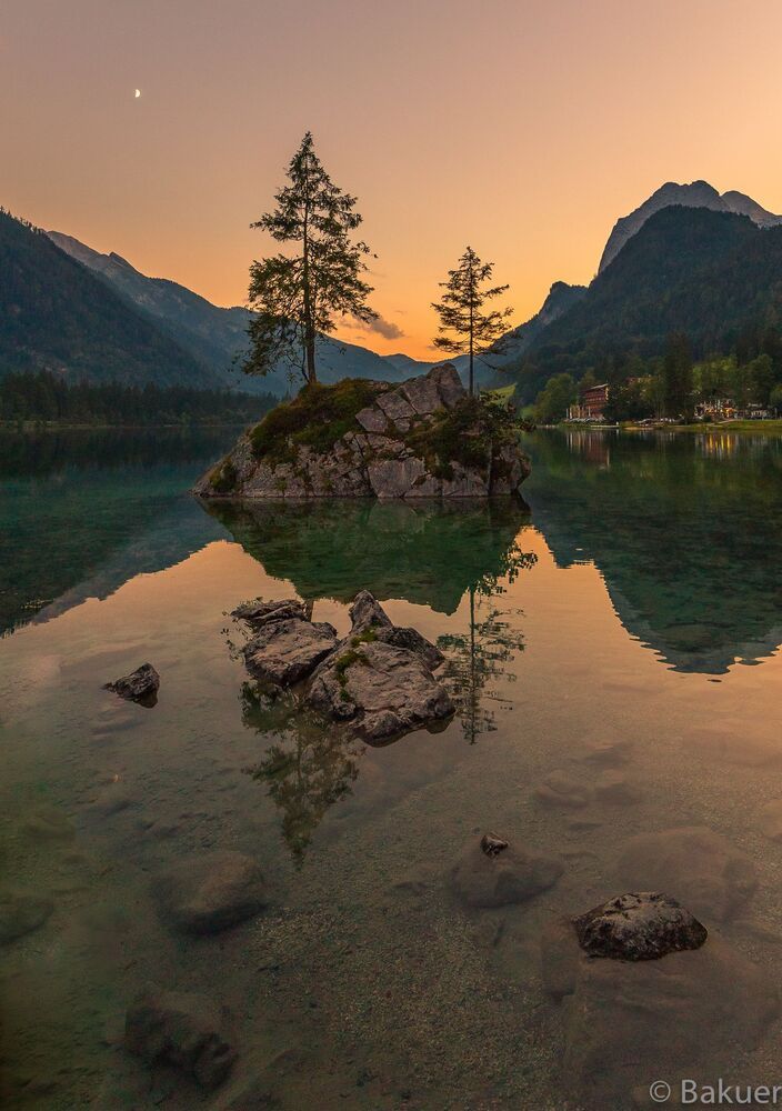 M&auml;rchenhafter Sonnenuntergang am Hintersee