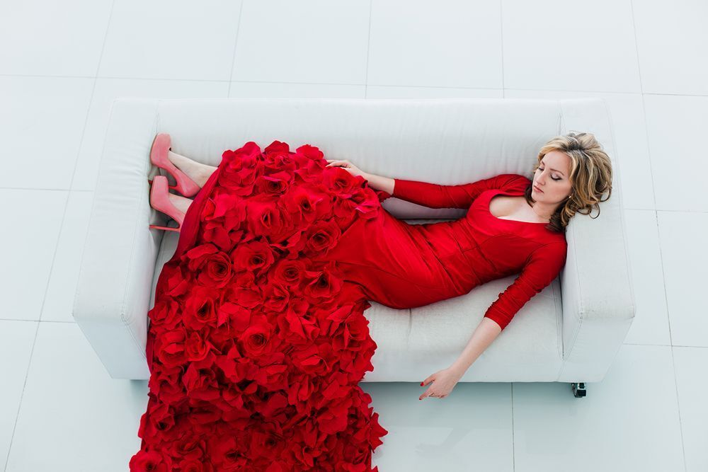 Lady in red