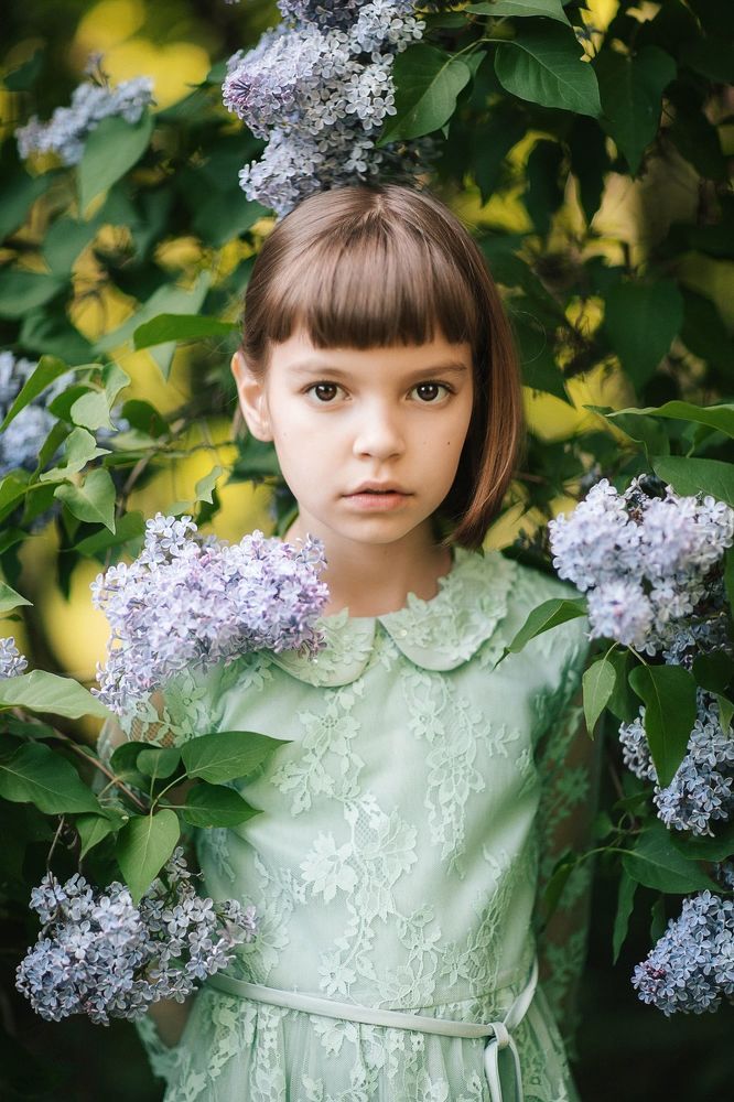 portrait with lilac