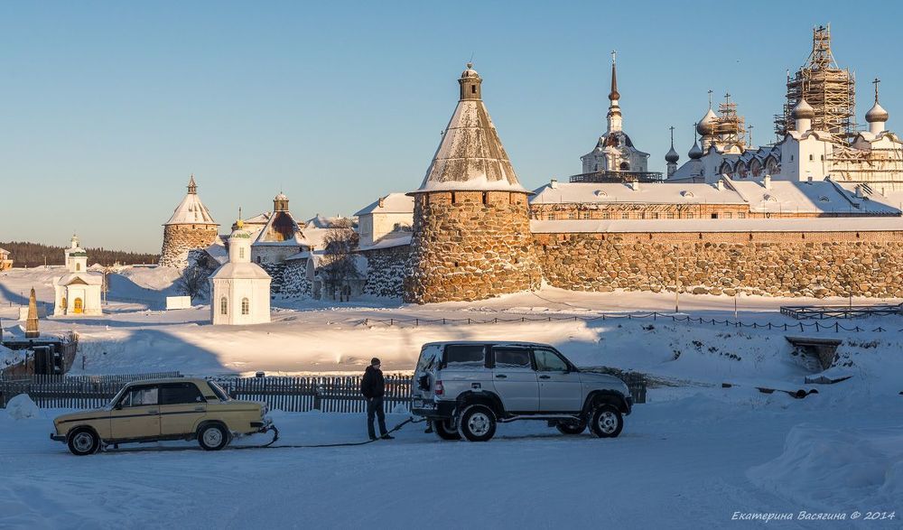 Морозный денек на Соловках...