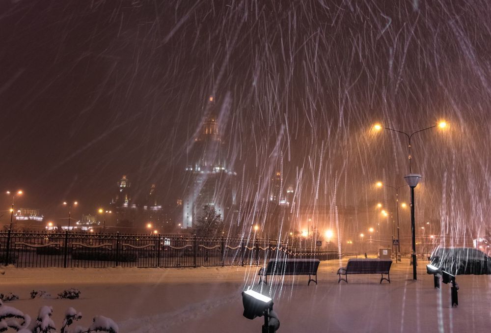 Снежный ливень.