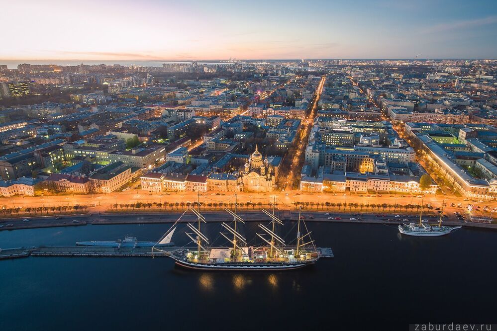 Ночной Петербург с квадрокоптера - 3