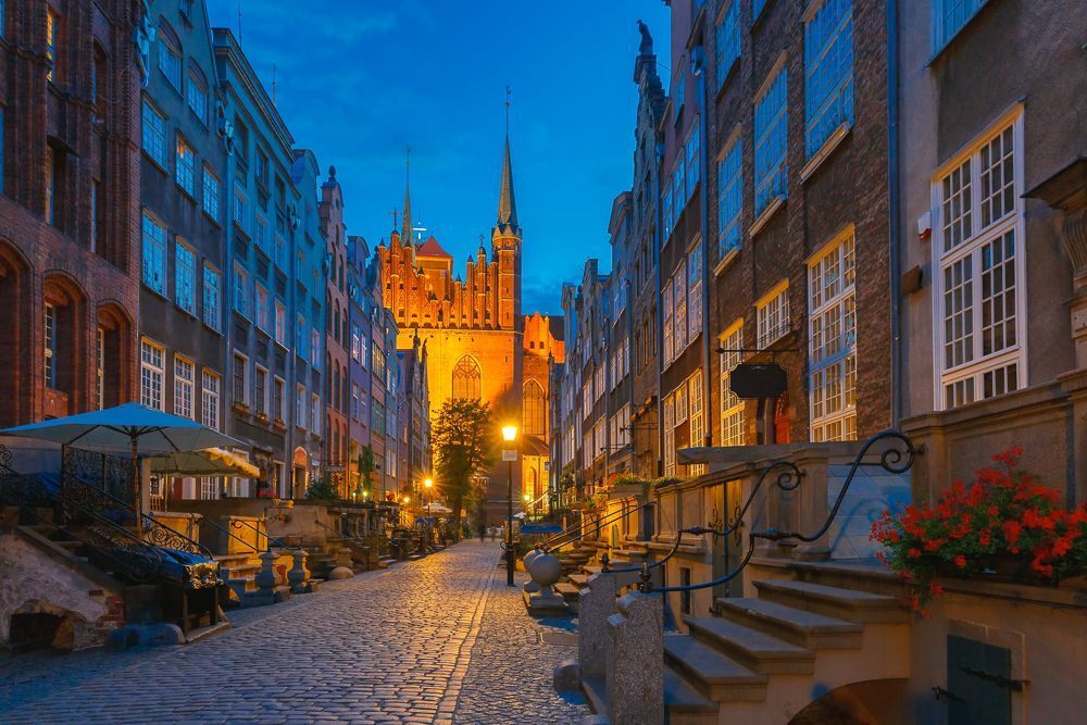 Mariacka street in Gdansk Old Town, Poland