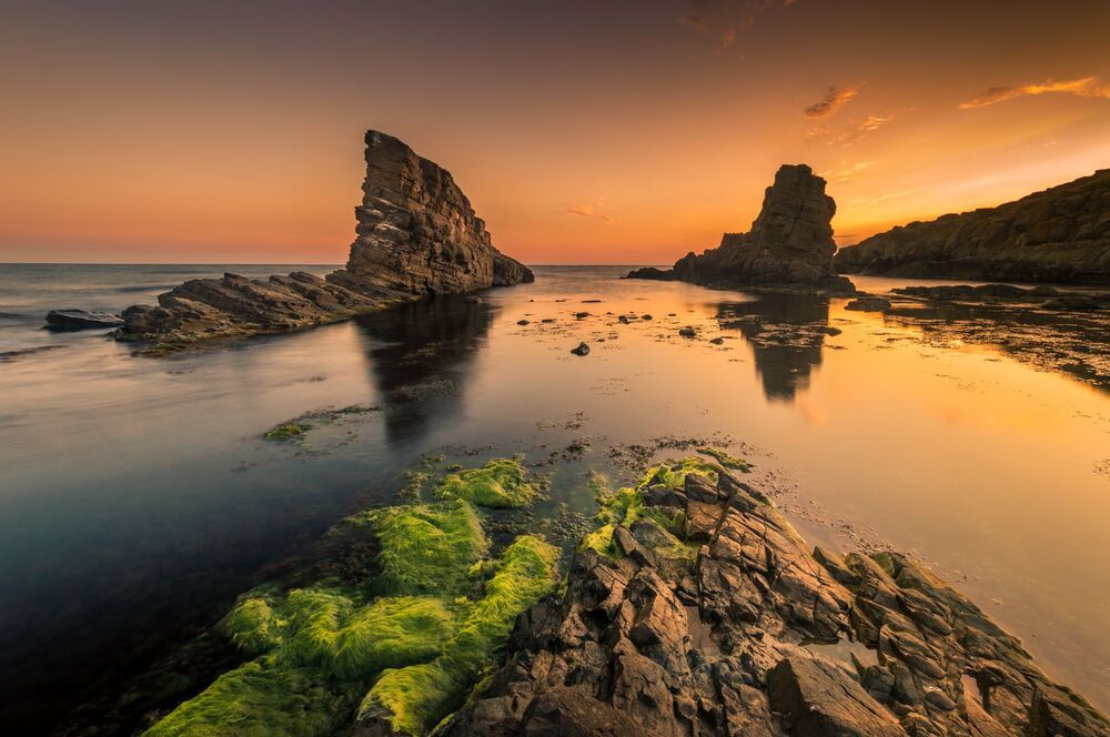 Rocks on sunrise