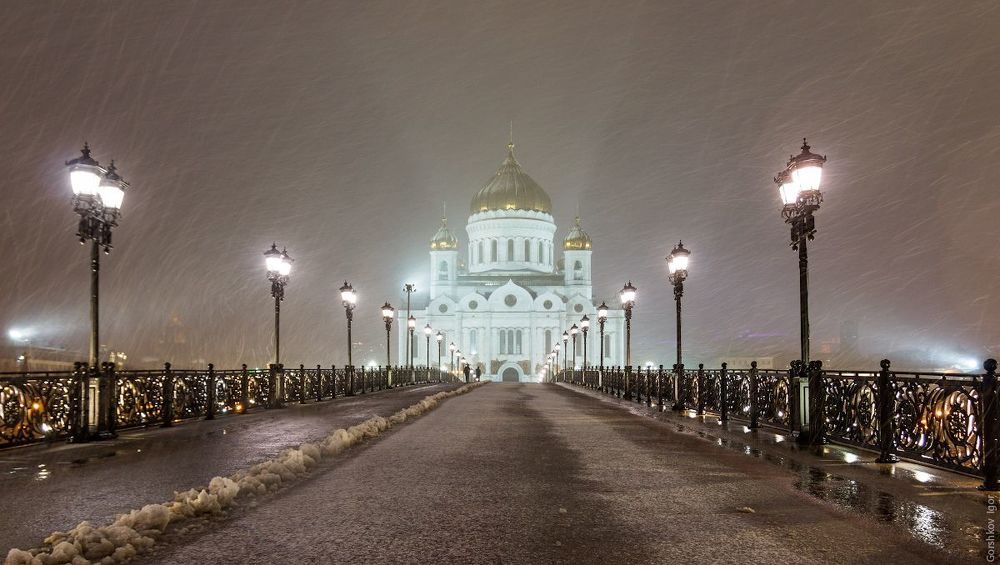 Снегопад в Москве