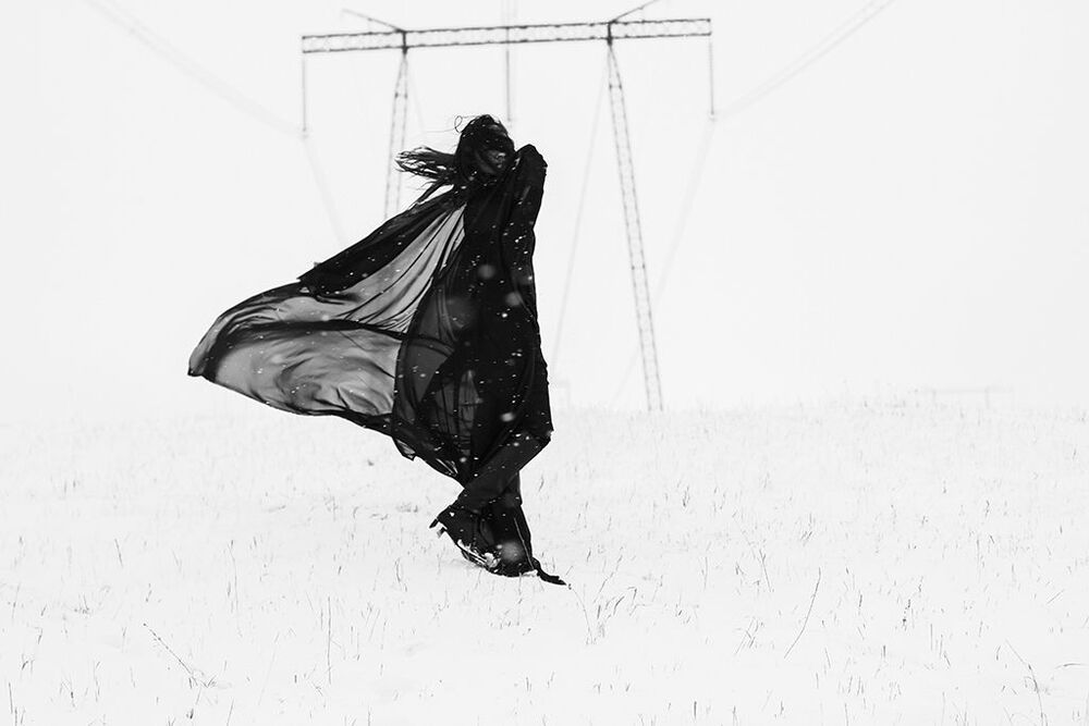 Black on white