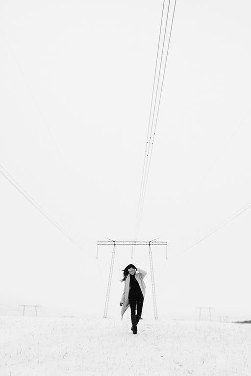 Black on white
