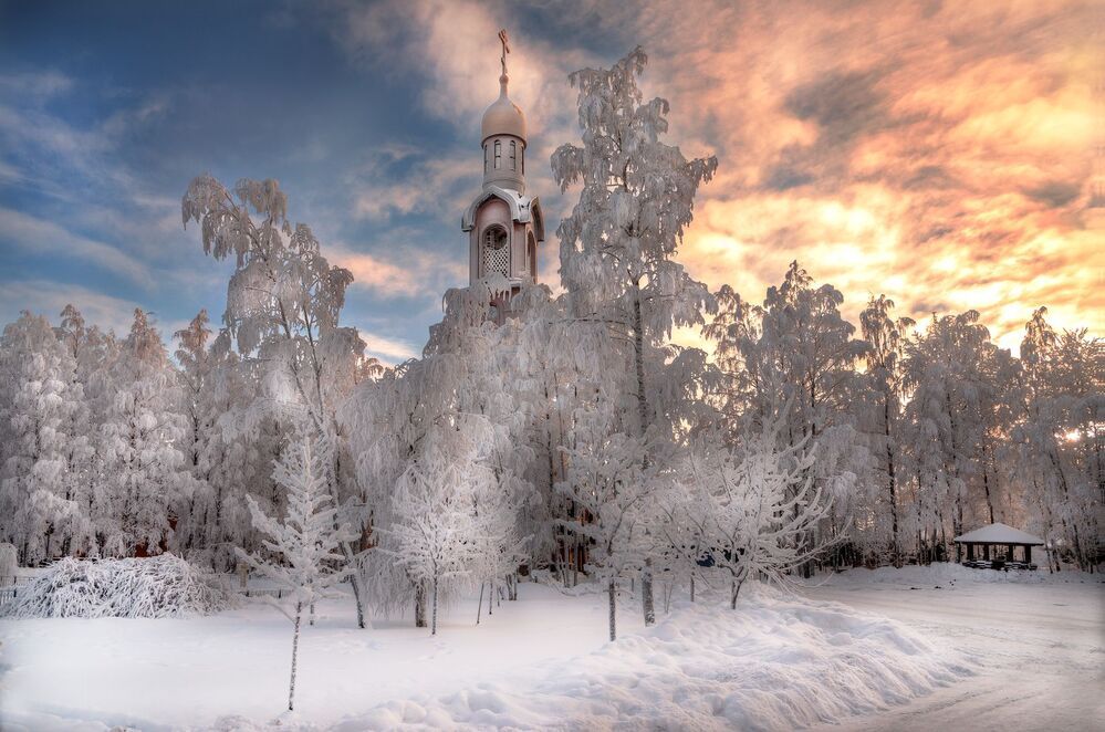 русская зима в Токсово Ленинградская область