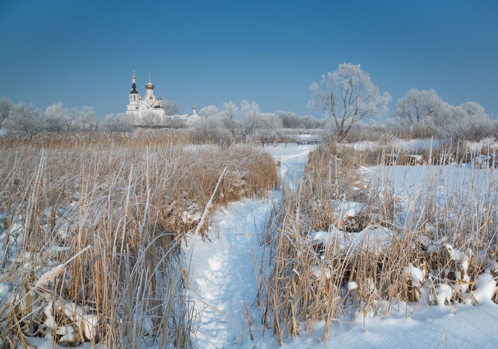 Морозная пора в январе с.Бокино