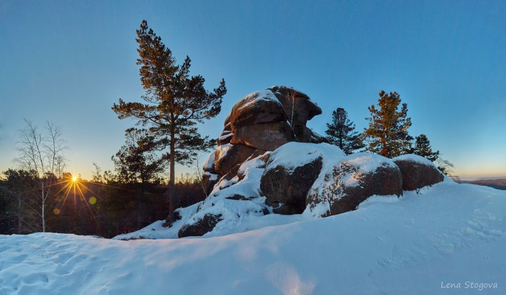 Ясное морозное утро. -30.