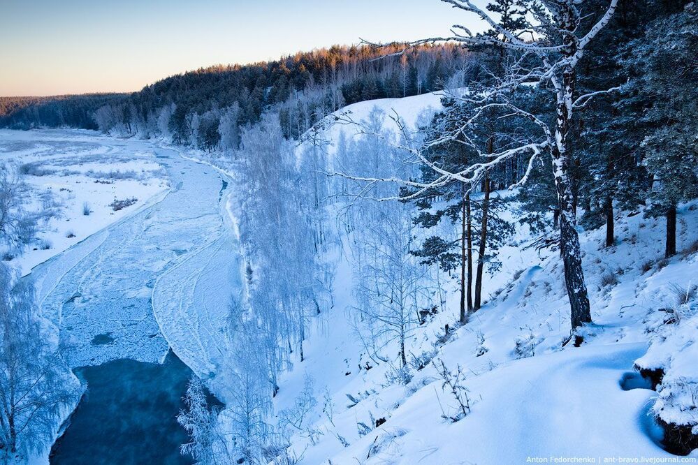 Морозное утро на Исети