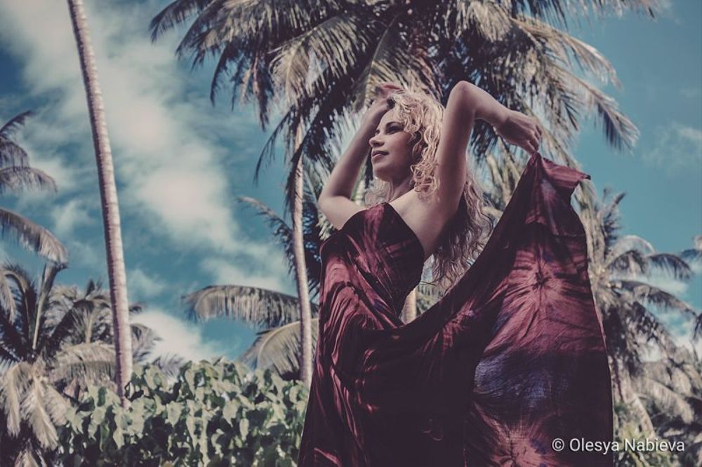 Among the palms