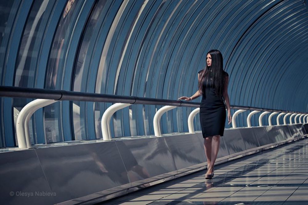 Walking in tunnel