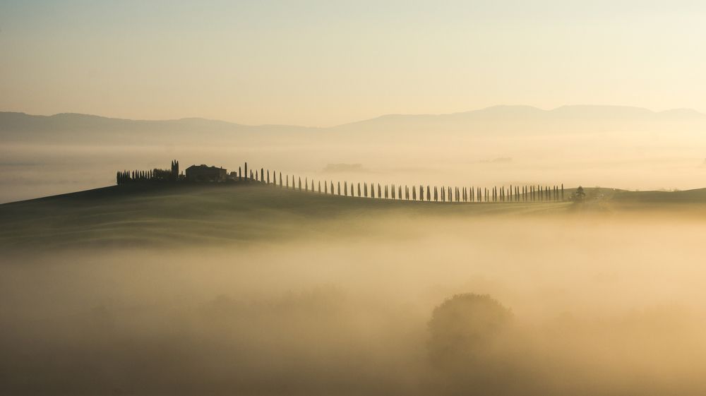 УКУТАВШИСЬ В ТУМАНА ОДЕЯЛО. Из серии "Toscana - amore mio"