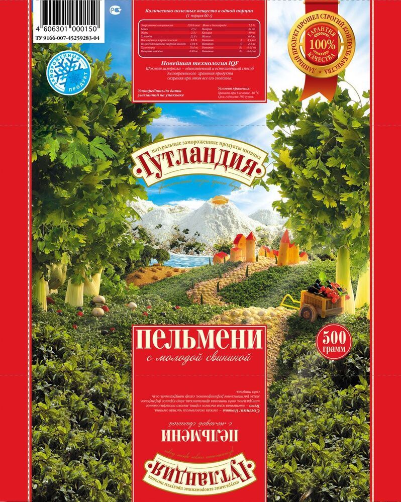 Развертка упаковки ТМ "Гутландия"