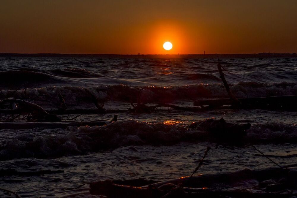 Закат на Обском море