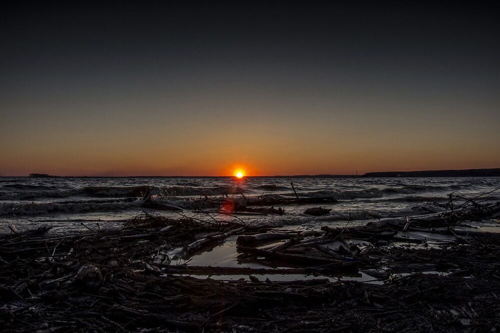 Закат на Обском море