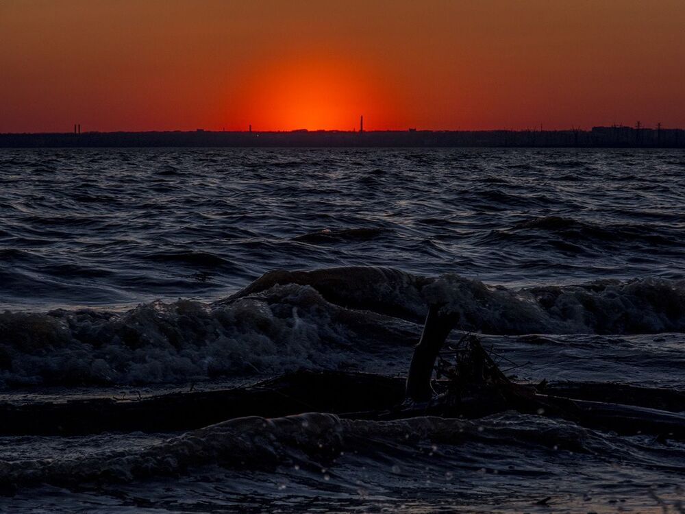 Закат на Обском море