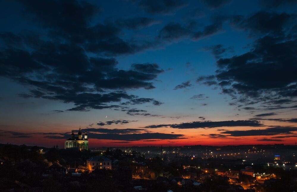 Смоленск. Собор на закате