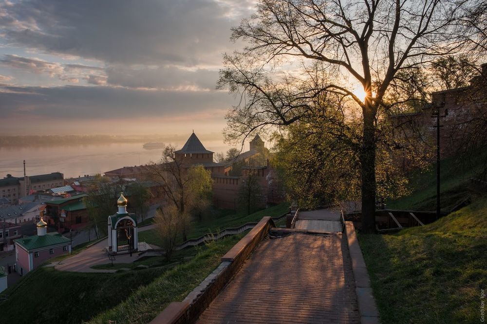 Утро у стен кремля