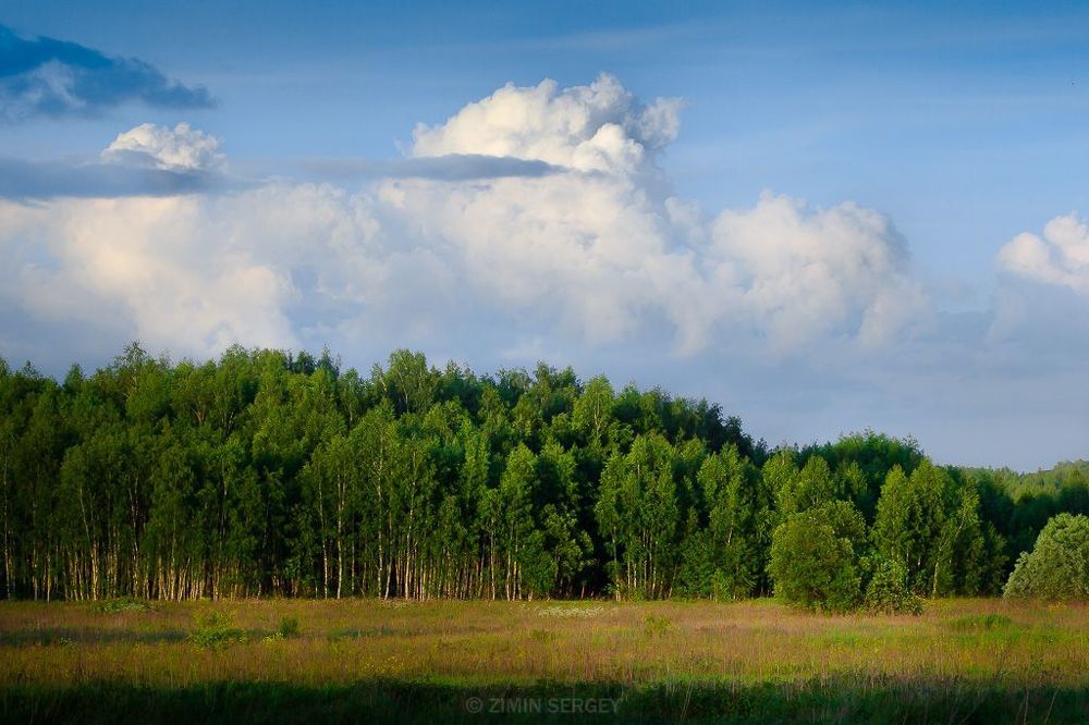 Вечер в селе Першино. Тульская область.