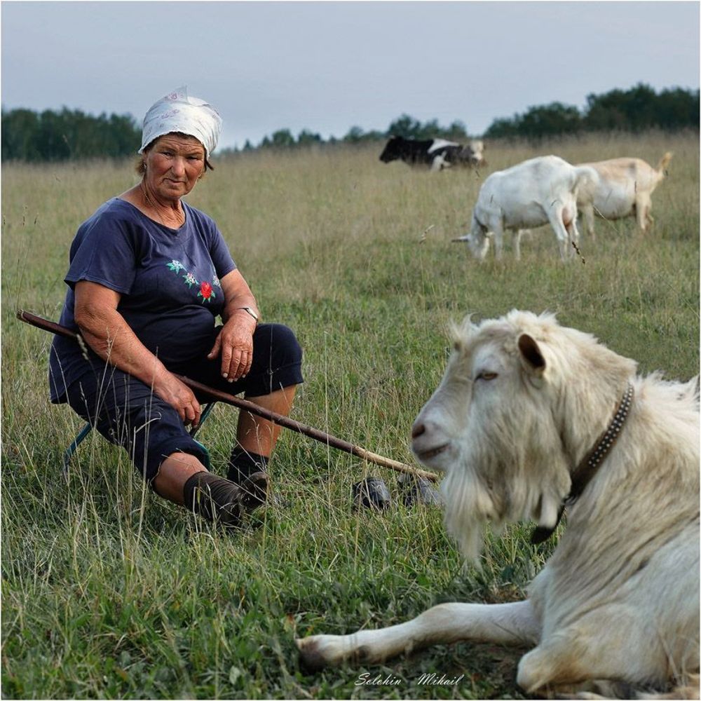 Баба Нина и коза Зина