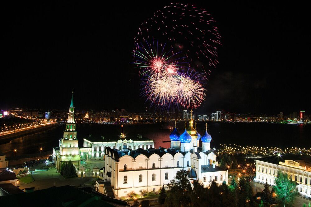 Салют в честь дня города Казань