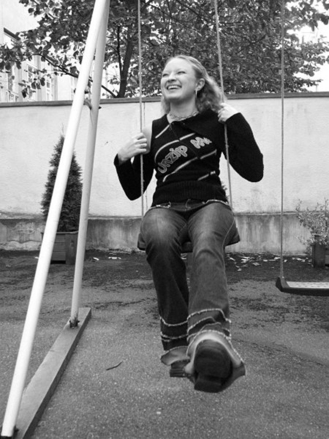 девушка, качели, lena