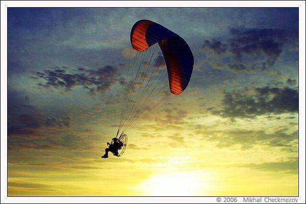 параплан, небо, Самара, M_Chec, Михаил Чекмезов