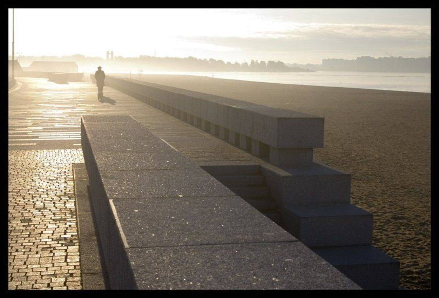 туман, море, свет, город, Алексей Григорьев