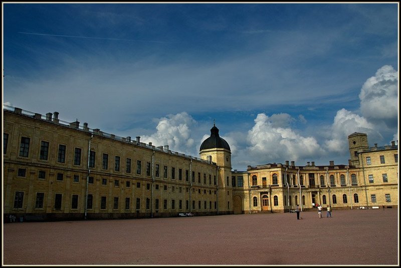 питер, гатчина, парк, небо Гатчинский дворец. фото превью