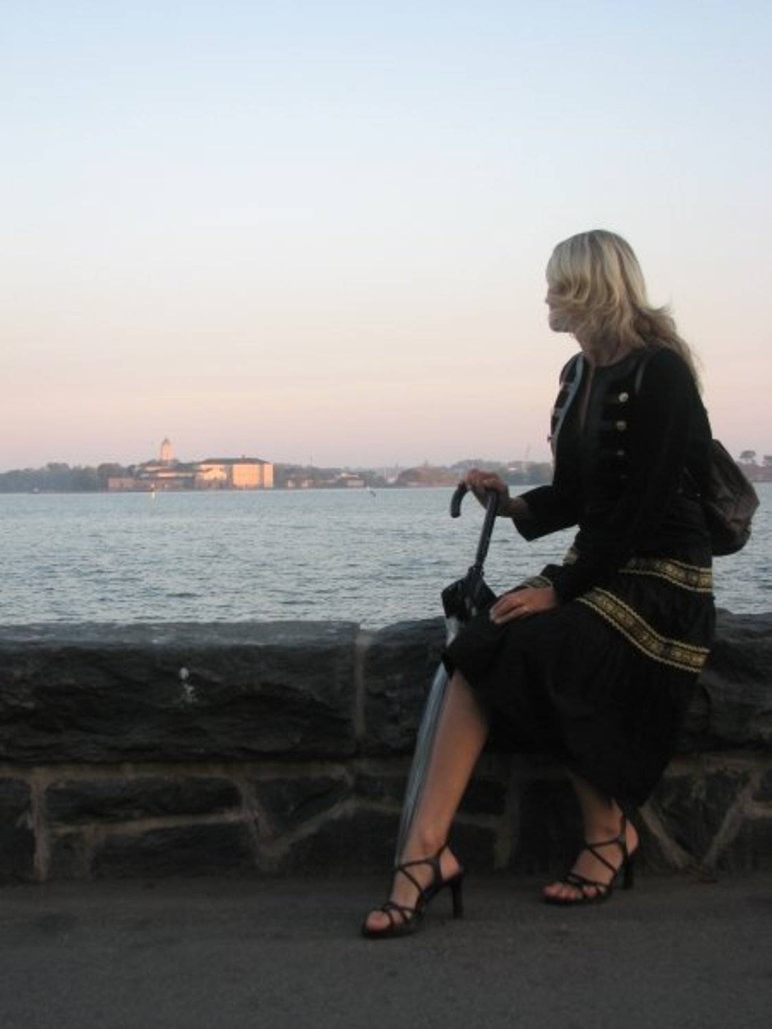 девушка, крепость, море, lena